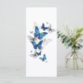 Blue Flying Butterflies Morpho (Standing Front)
