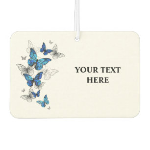 Blue Flying Butterflies Morpho Air Freshener