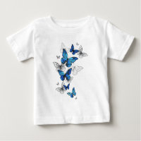 Blue Flying Butterflies Morpho