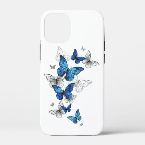Blue Flying Butterflies Morpho iPhone 12 Mini Case
