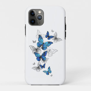 Blue Flying Butterflies Morpho iPhone 11 Pro Case
