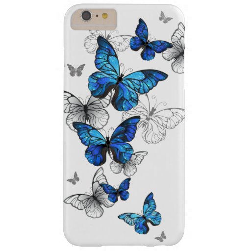 Blue Flying Butterflies Morpho Barely There iPhone 6 Plus Case