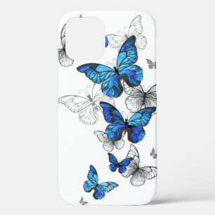 Blue Flying Butterflies Morpho iPhone 12 Case