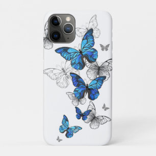 Blue Flying Butterflies Morpho iPhone 11 Pro Case