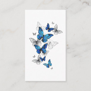 Blue Flying Butterflies Morpho Enclosure Card