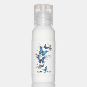 Blue Flying Butterflies Morpho Hand Lotion