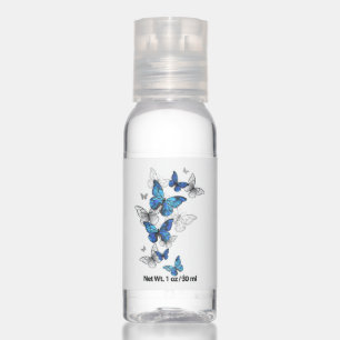 Blue Flying Butterflies Morpho Hand Sanitizer
