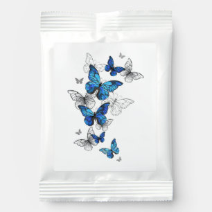 Blue Flying Butterflies Morpho Hot Chocolate Drink Mix