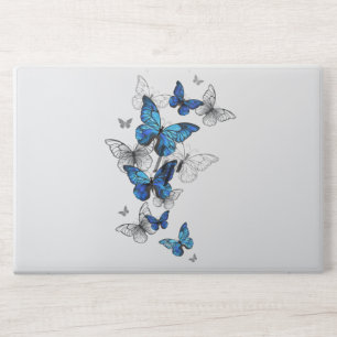 Blue Flying Butterflies Morpho HP Laptop Skin