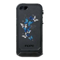 Blue Flying Butterflies Morpho Waterproof Case For iPhone SE/5/5s