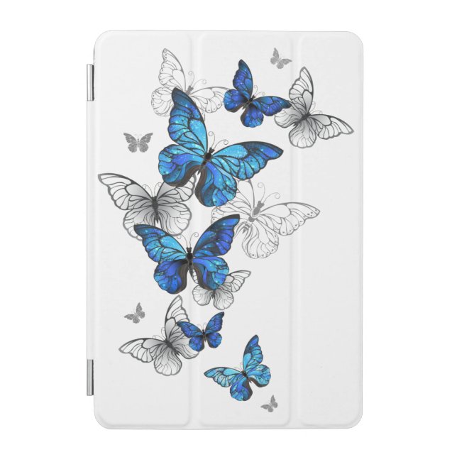 Blue Flying Butterflies Morpho iPad Mini Cover (Front)