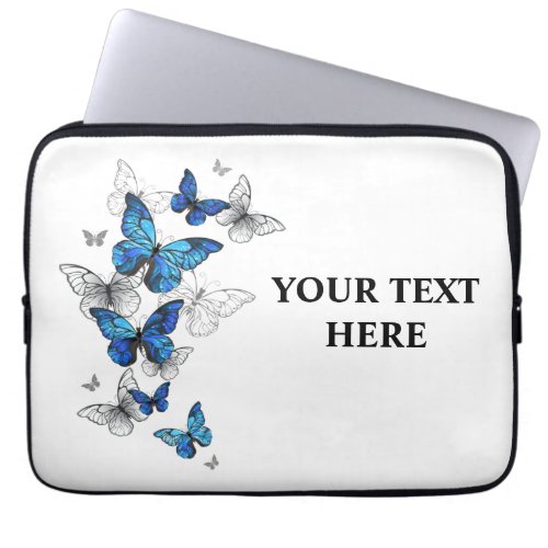 Blue Flying Butterflies Morpho Laptop Sleeve