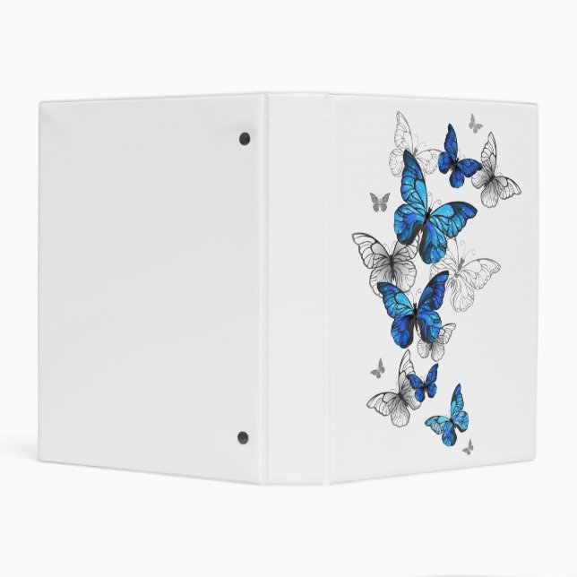 Blue Flying Butterflies Morpho Mini Binder (Background)