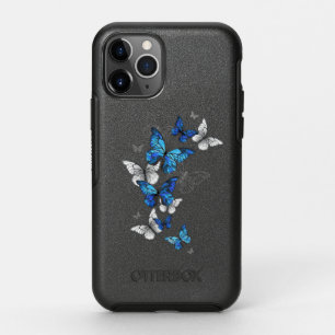 Blue Flying Butterflies Morpho OtterBox Symmetry iPhone 11 Pro Case