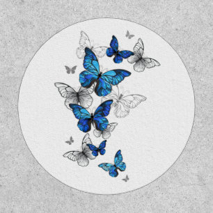 Blue Flying Butterflies Morpho Patch