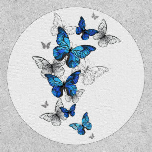 Blue Flying Butterflies Morpho Patch