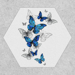 Blue Flying Butterflies Morpho Patch