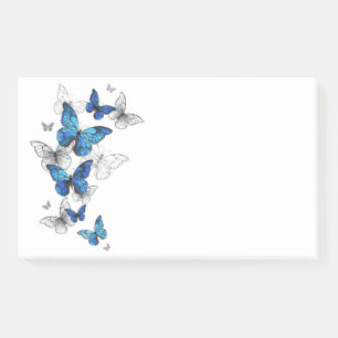 Blue Flying Butterflies Morpho Post-it Notes