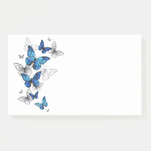 Blue Flying Butterflies Morpho Post_it Notes