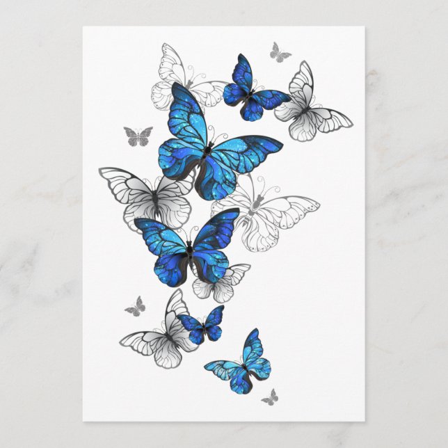 Blue Flying Butterflies Morpho Program (Front)