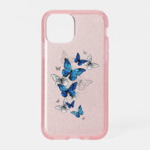 Blue Flying Butterflies Morpho Speck iPhone 11 Pro Case