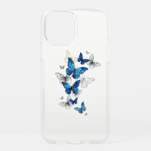 Blue Flying Butterflies Morpho Speck iPhone 12 Case
