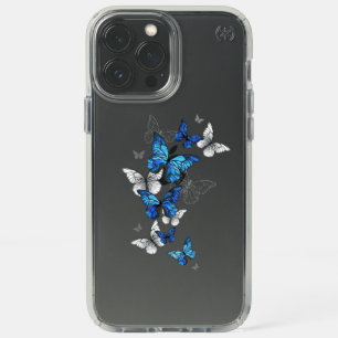 Blue Flying Butterflies Morpho Speck iPhone 13 Pro Max Case
