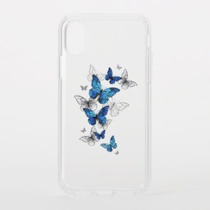 Blue Flying Butterflies Morpho Speck iPhone X Case
