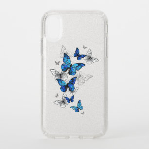Blue Flying Butterflies Morpho Speck iPhone XR Case