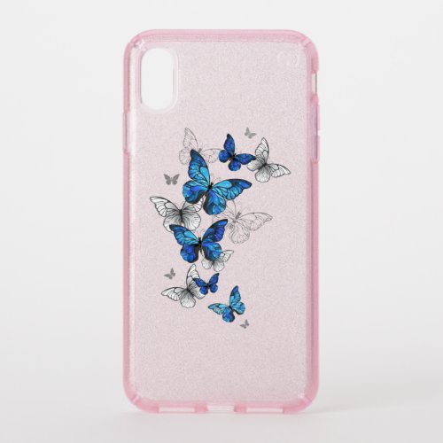 Blue Flying Butterflies Morpho Speck iPhone XS Max Case