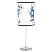 Blue Flying Butterflies Morpho Table Lamp (Back)