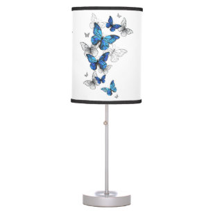 Blue Flying Butterflies Morpho Table Lamp