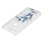 Blue Flying Butterflies Morpho Uncommon Google Pixel Case (Top)