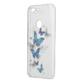 Blue Flying Butterflies Morpho Uncommon Google Pixel Case (Back/Left)