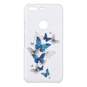 Blue Flying Butterflies Morpho Uncommon Google Pixel Case