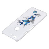 Blue Flying Butterflies Morpho Uncommon Google Pixel Case (Top)