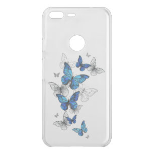 Blue Flying Butterflies Morpho Uncommon Google Pixel XL Case