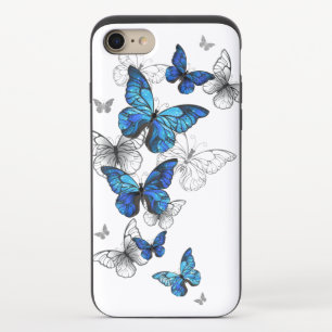 Blue Flying Butterflies Morpho iPhone 8/7 Slider Case