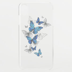 Blue Flying Butterflies Morpho iPhone XS Max Case