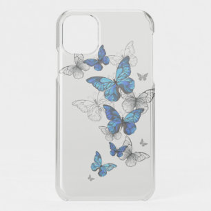Blue Flying Butterflies Morpho iPhone 11 Case