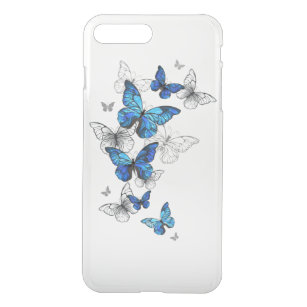 Blue Flying Butterflies Morpho iPhone 8 Plus/7 Plus Case