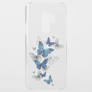 Blue Flying Butterflies Morpho Uncommon Samsung Galaxy S9 Plus Case