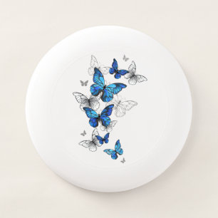 Blue Flying Butterflies Morpho Wham-O Frisbee