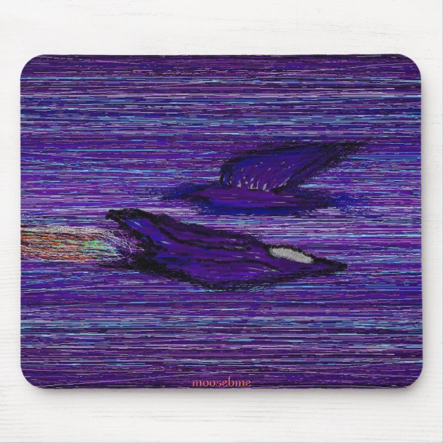 Blue flying things mouse pad (Front)