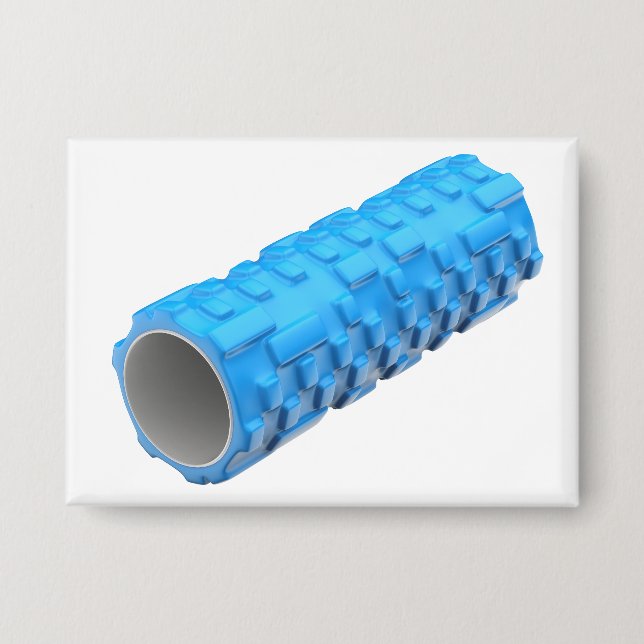 Blue foam massage roller button (Front)
