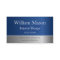 Blue Foil and Steel Effect Monogram Business Card