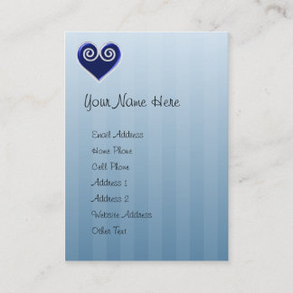 Blue Foil Heart Chubby Profile Card