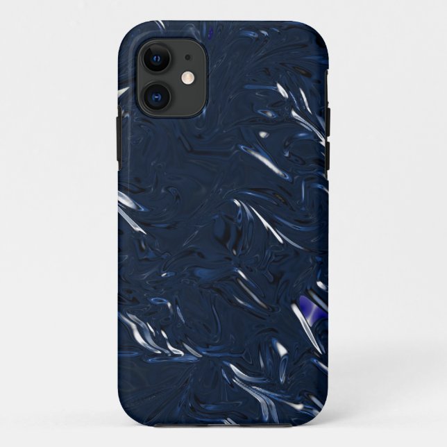 blue foil iphone case (Back)