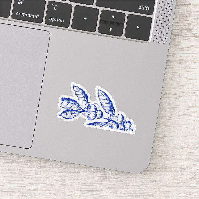 Blue Foilage  Sticker (Detail)