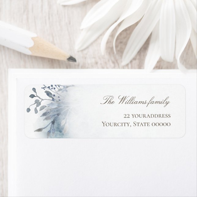 blue foliage watercolor label (Insitu)
